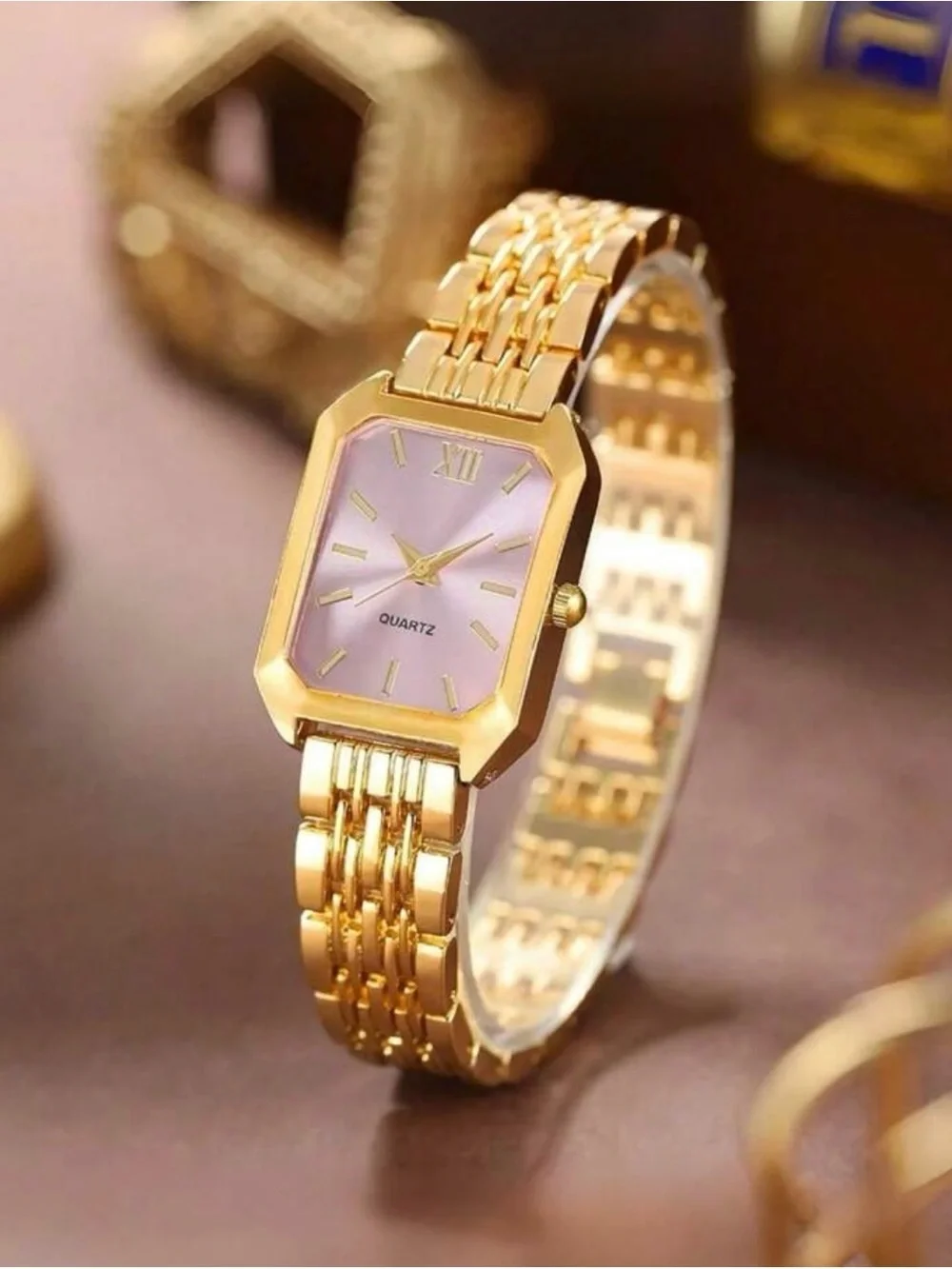 Classic Gold Pink dial watch